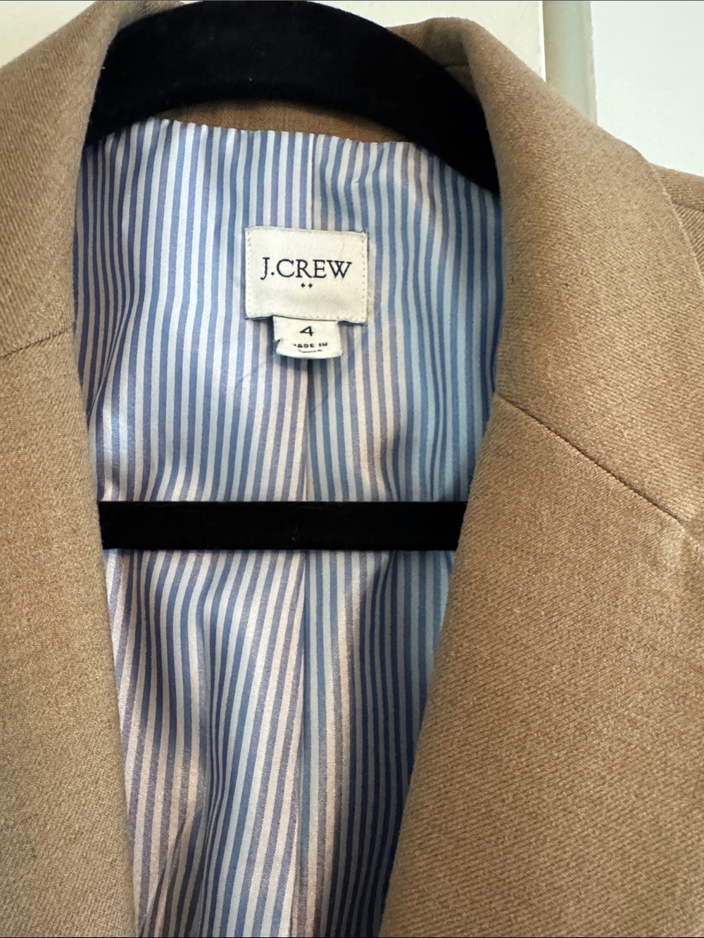 J. Crew Women's Camel Blazer with Notch Lapel - Picture 2 of 2